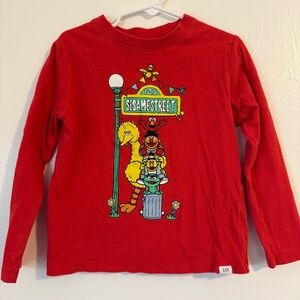 Baby GAP Sesame Street Red Long Sleeve Tee 5 years